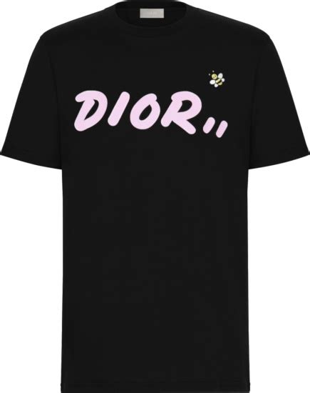 dior black and pink t shirt|Dior shirt men black.